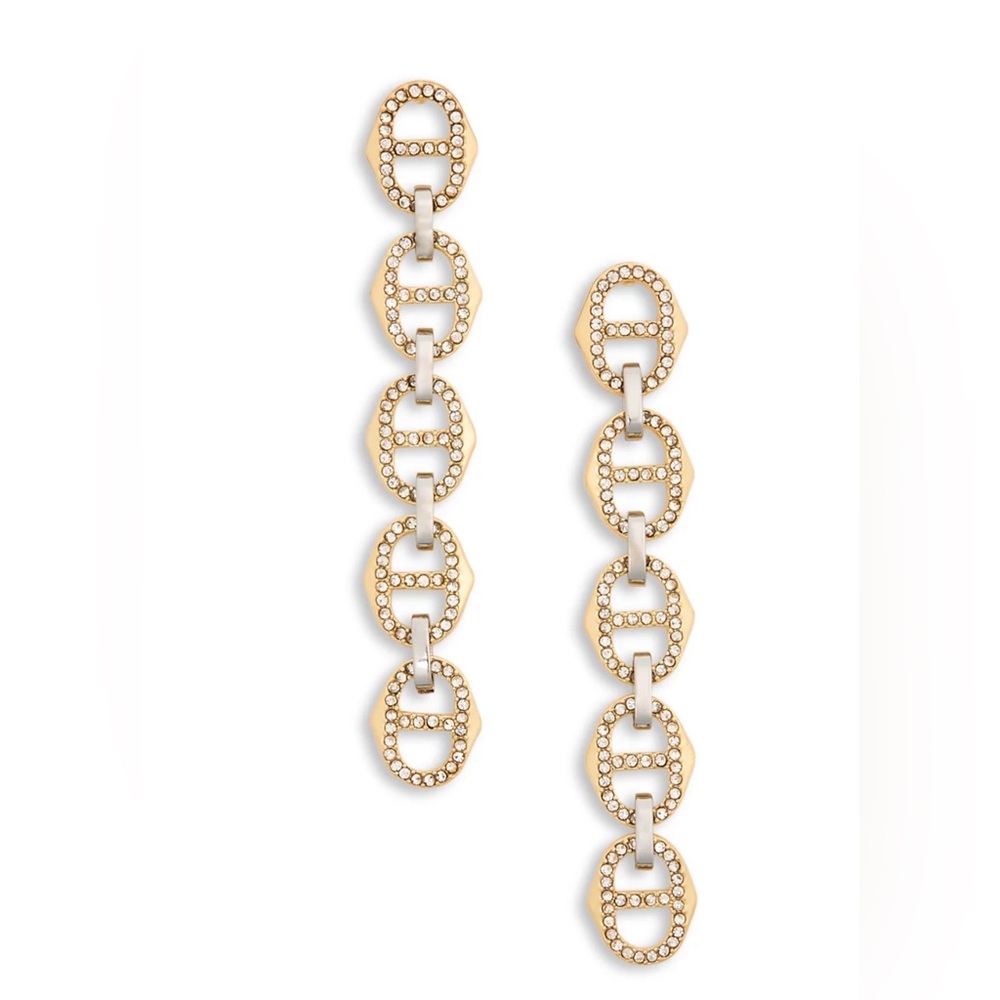 AQUA Gold and Silver Refined Punk Earrings